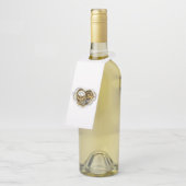 Étiquettes Pour Bouteilles Cœur Steampunk avec un Manomètre (Incliné)