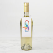 Étiquettes Pour Bouteilles Colibri arc-en-ciel avec symbole Infinity (Sur bouteille)