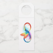 Étiquettes Pour Bouteilles Colibri arc-en-ciel avec symbole Infinity (Dos)