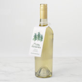 Étiquettes Pour Bouteilles Compagnie forestière d'hiver (Incliné)