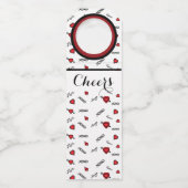 Étiquettes Pour Bouteilles Conception d'amour XOXO (Devant)