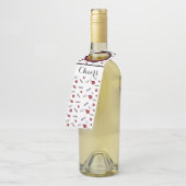 Étiquettes Pour Bouteilles Conception d'amour XOXO (Incliné)