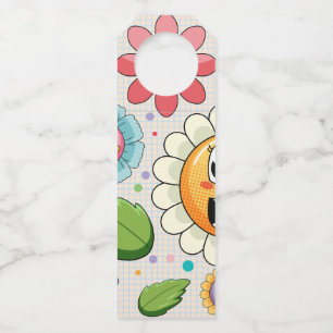 Étiquettes Pour Bouteilles Conception de fond transparente avec des fleurs co