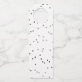 Étiquettes Pour Bouteilles Confettis d'Argent 50 et Joyeux Anniversaire (Dos)