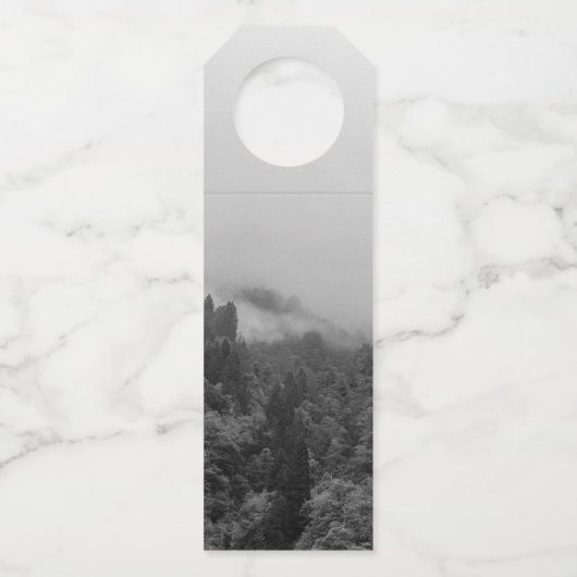 Étiquettes Pour Bouteilles Cool, nature brumeuse magique (Devant)