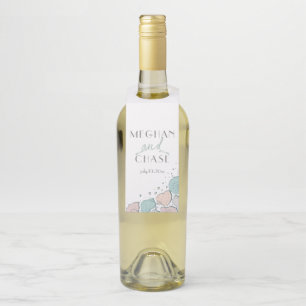 Étiquettes Pour Bouteilles Coquillages de plage modernes Corail et Turquoise