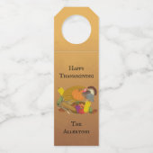 Étiquettes Pour Bouteilles Corne d'abondance de Thanksgiving (Devant)