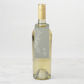 Étiquettes Pour Bouteilles Couleurs Eucalyptus Mariage Green2 ID901 (Sur bouteille)