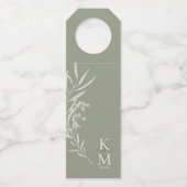 Étiquettes Pour Bouteilles Couleurs Eucalyptus Mariage Green2 ID901 (Devant)