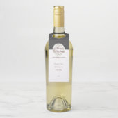 Étiquettes Pour Bouteilles Courbe d'aquarelle de Noël Fer noir blanc (Sur bouteille)