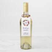 Étiquettes Pour Bouteilles Courbe de fleurs violettes et blanches profondes - (Sur bouteille)