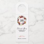 Étiquettes Pour Bouteilles Courbe de fleurs violettes et blanches profondes - (Dos)