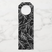 Étiquettes Pour Bouteilles Couronne botanique rustique Élégant Monogramme de  (Dos)