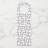 Étiquettes Pour Bouteilles Couronne botanique rustique Monogramme de mariage  (Dos)