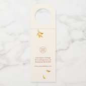 Étiquettes Pour Bouteilles Couronne de feuilles d'automne à l'aquarelle. Étiq (Dos)