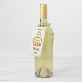 Étiquettes Pour Bouteilles Couronne rustique d'écureuil et de citrouilles Mer (Incliné)