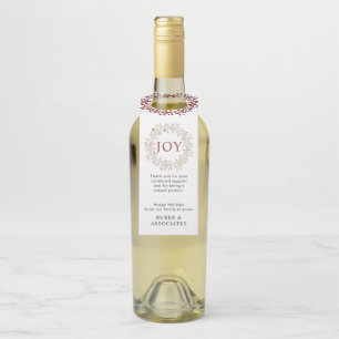 Étiquettes Pour Bouteilles Couronne rustique moderne élégante Joie Fêtes Entr