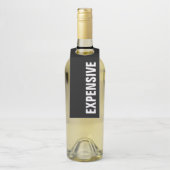 Étiquettes Pour Bouteilles COÛT sur noir (Sur bouteille)