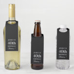 Étiquettes Pour Bouteilles Custom 10th 20th 30th 40th 50th 60th 70th Birthday<br><div class="desc">Tag personnalisé 10e 20e 30e 40e 50e 60e 70e Anniversaire d'un cintre de bouteille</div>