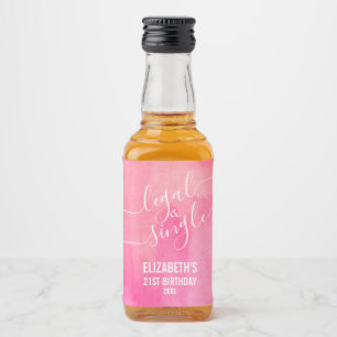 Étiquettes Pour Bouteilles De Liqueur 21 Mini sur mesure juridique et unique rose