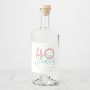 Étiquettes Pour Bouteilles De Liqueur 40 et fabuleux rose