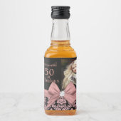 Étiquettes Pour Bouteilles De Liqueur 50 et fabuleuse fête d'anniversaire monogramme nom (Devant)