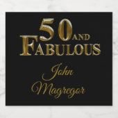 Étiquettes Pour Bouteilles De Liqueur 50e anniversaire (Étiquettes simples)