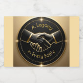 Étiquettes Pour Bouteilles De Liqueur A Legacy in Every Bottle Handshake (Étiquettes simples)