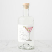 Étiquettes Pour Bouteilles De Liqueur A Tini Bit Older Martini Birthday (Devant)