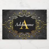 Étiquettes Pour Bouteilles De Liqueur Ajouter votre nom et votre initiale (Étiquettes simples)