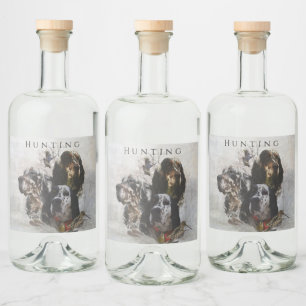 Étiquettes Pour Bouteilles De Liqueur Anglais Setter, chasse à la bécasse