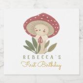 Étiquettes Pour Bouteilles De Liqueur Anniversaire du petit champignon (Étiquettes simples)