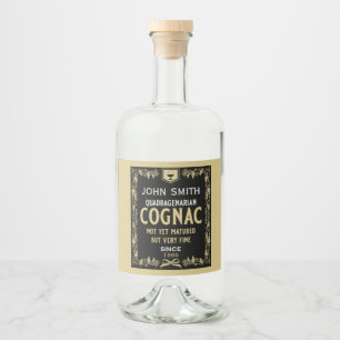 Étiquettes Pour Bouteilles De Liqueur Anniversaire du Quadragénaire de Brandy Lover