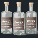 Étiquettes Pour Bouteilles De Liqueur Any Age Rustic 30th 40th 50th Birthday Party<br><div class="desc">N'importe quel âge Bois rustique 30e 40e 50e Joyeux Étiquette de bouteille d'alcool d'anniversaire</div>