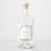 Étiquettes Pour Bouteilles De Liqueur aquarelle feuillage Baptême (Devant)