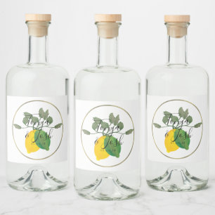 Étiquettes Pour Bouteilles De Liqueur Aquarelle Limoncillo Lime Lemon
