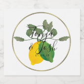 Étiquettes Pour Bouteilles De Liqueur Aquarelle Limoncillo Lime Lemon (Étiquettes simples)