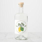 Étiquettes Pour Bouteilles De Liqueur Aquarelle Limoncillo Lime Lemon (Devant)