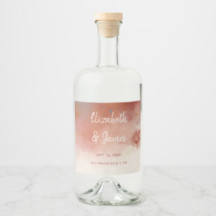 Étiquettes Pour Bouteilles De Liqueur Aquarelle moderne Terracotta Desert Boho Mariage