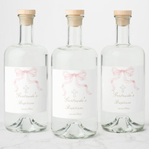 Étiquettes Pour Bouteilles De Liqueur Arc en ciel bébé fille baptême
