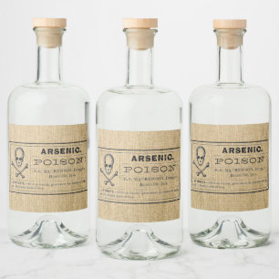 Étiquettes Pour Bouteilles De Liqueur Arsenic sur les Étiquettes de bouteille de liquid
