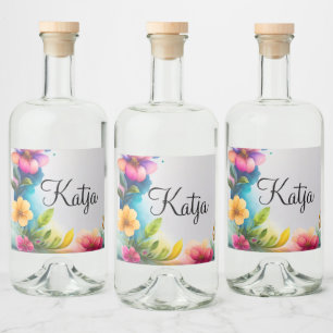 Étiquettes Pour Bouteilles De Liqueur Auqarell