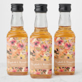 Étiquettes Pour Bouteilles De Liqueur Automne Aquarelle Fleurs Mariage Mini (Bouteilles)