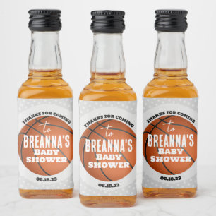 Étiquettes Pour Bouteilles De Liqueur Baby shower de basket-ball