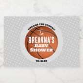 Étiquettes Pour Bouteilles De Liqueur Baby shower de basket-ball (Étiquettes simples)