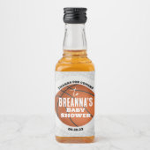 Étiquettes Pour Bouteilles De Liqueur Baby shower de basket-ball (Devant)