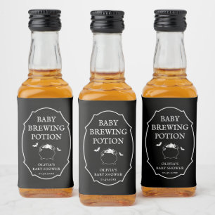 Étiquettes Pour Bouteilles De Liqueur Baby Shower Halloween Bébé Brasse Potion