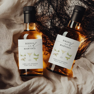 Étiquettes Pour Bouteilles De Liqueur Bachelorette Fête des mariées Bikinis & Martinis