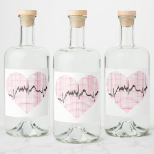 Étiquettes Pour Bouteilles De Liqueur Beat du coeur VII