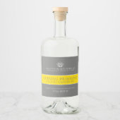 Étiquettes Pour Bouteilles De Liqueur Beauty carrier oil product gray yellow label (Devant)